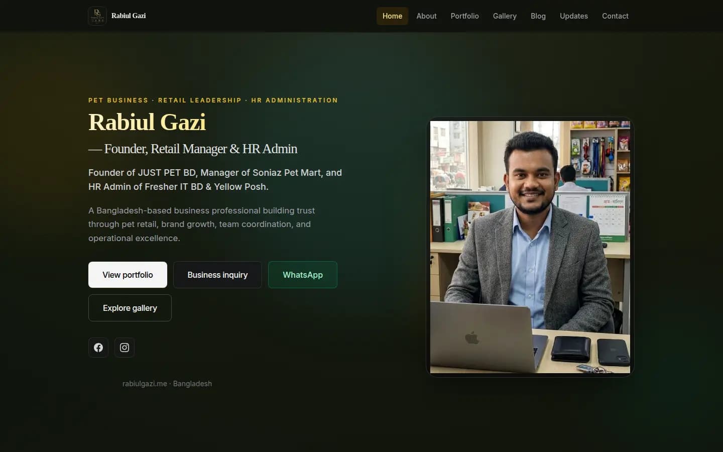 RabiulGazi.me screenshot